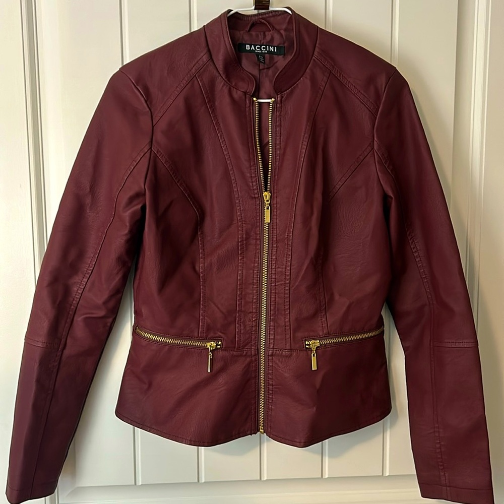 Baccini faux leather jacket